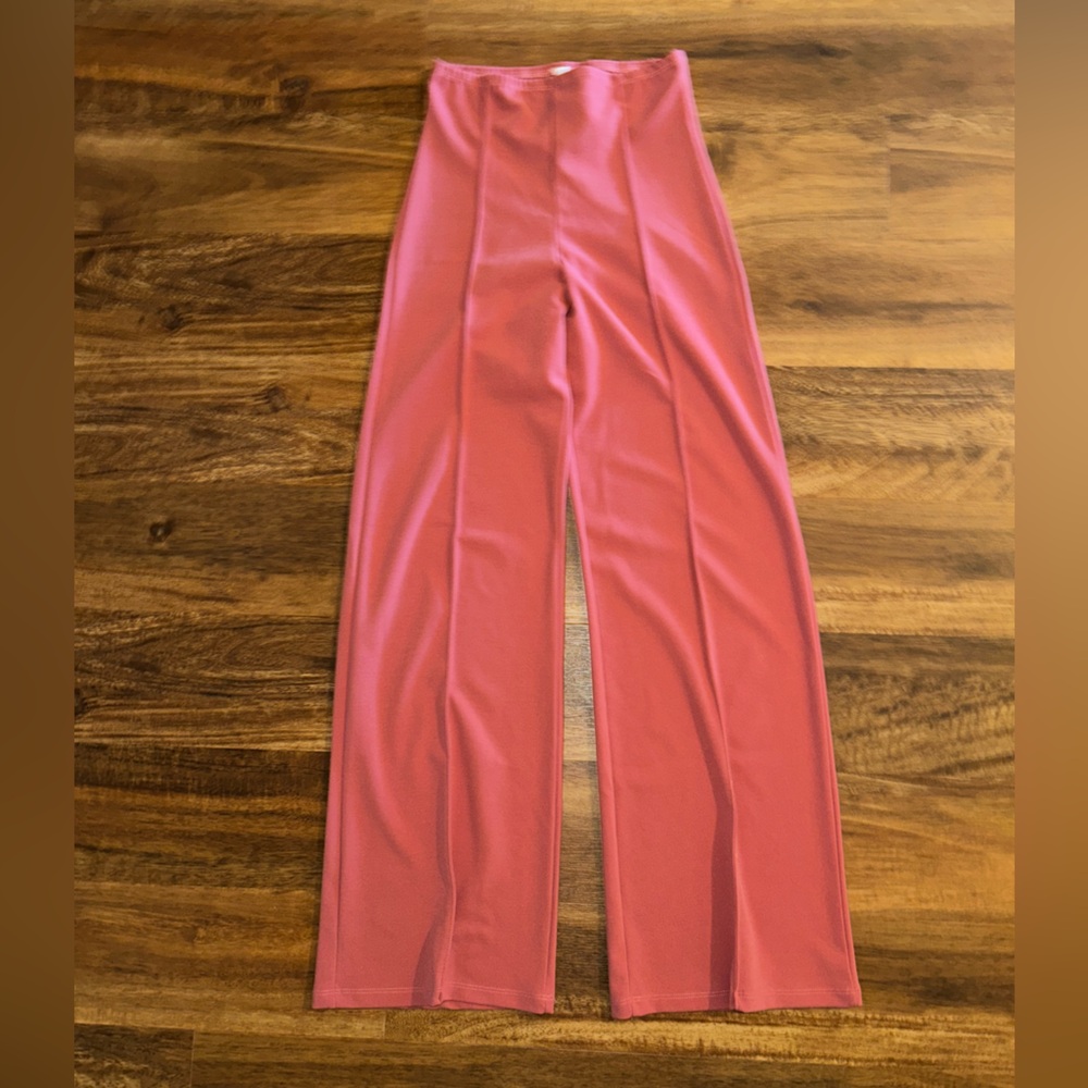 Pink Wide-Leg Pants